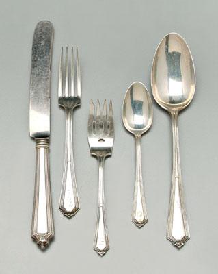 Appraisal: Gorham Plymouth sterling flatware pieces various monograms oz T excluding