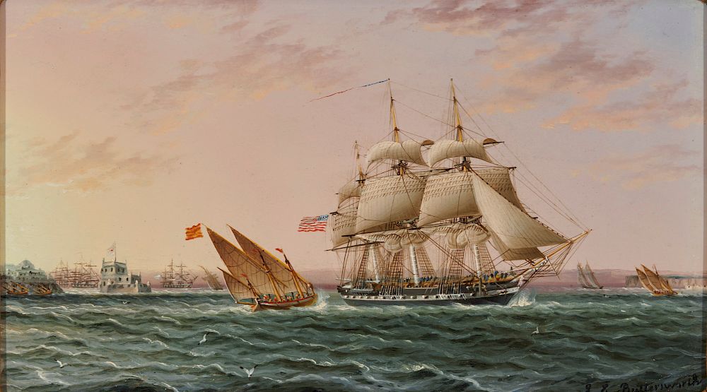 Appraisal: JAMES EDWARD BUTTERSWORTH British American - American Ship off Belem