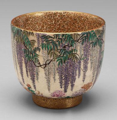 Appraisal: Japanese satsuma bowl finely decorated interior with butterflies exterior with