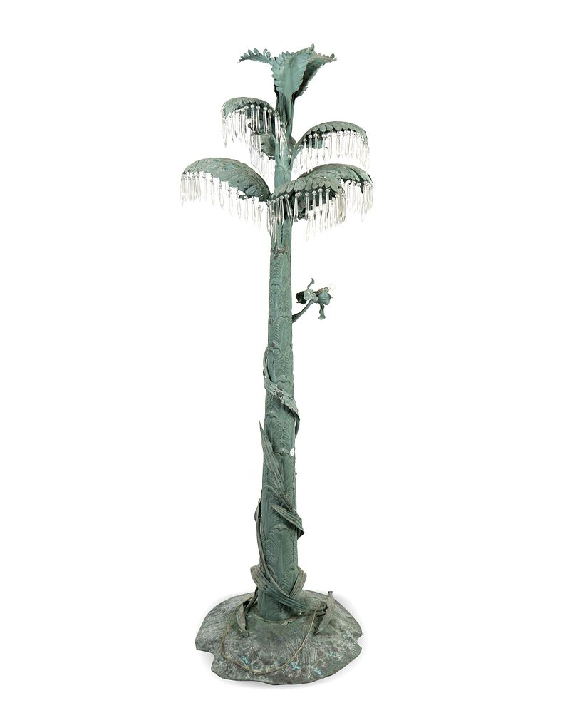 Appraisal: A Whimsical Palm Tree-Form Floor Lamp A Whimsical Palm Tree-Form