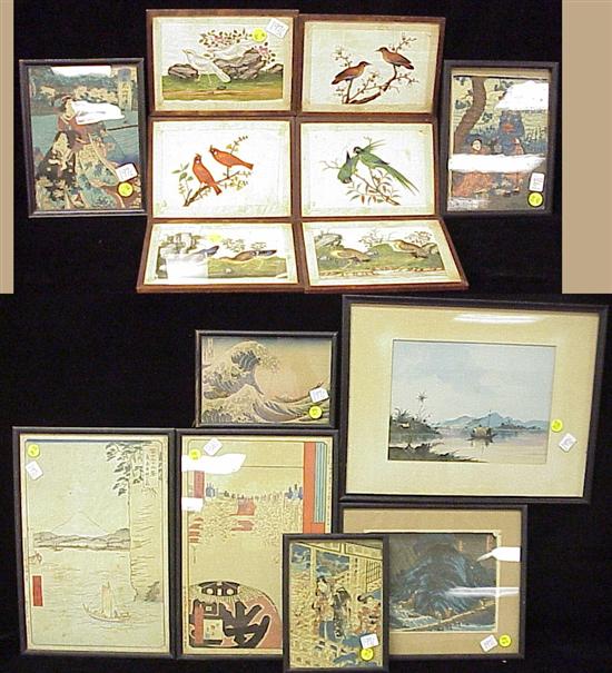 Appraisal: Collection of seven Japanese color woodblock prints late th th