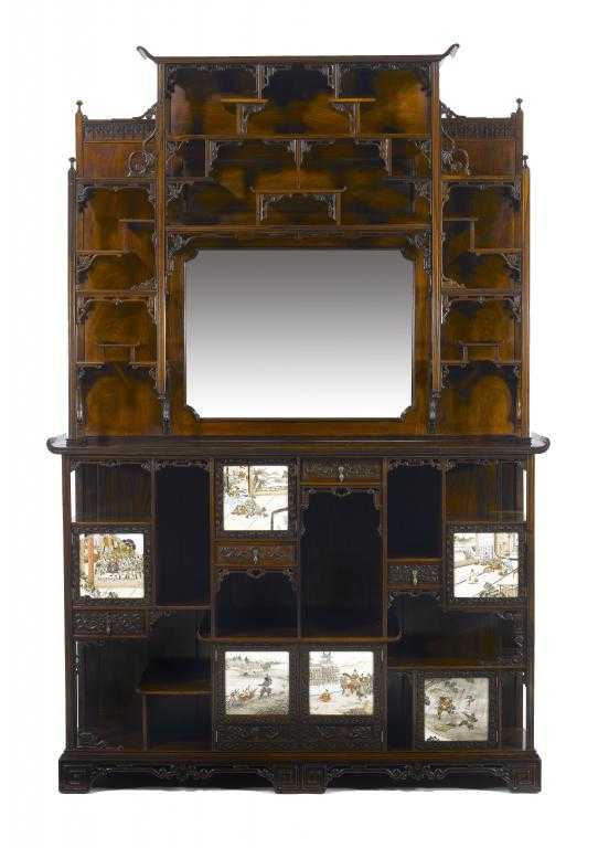 Appraisal: A FINE AESTHETIC MOVEMENT ROSEWOOD CABINET BY EDWARDS ROBERTS the