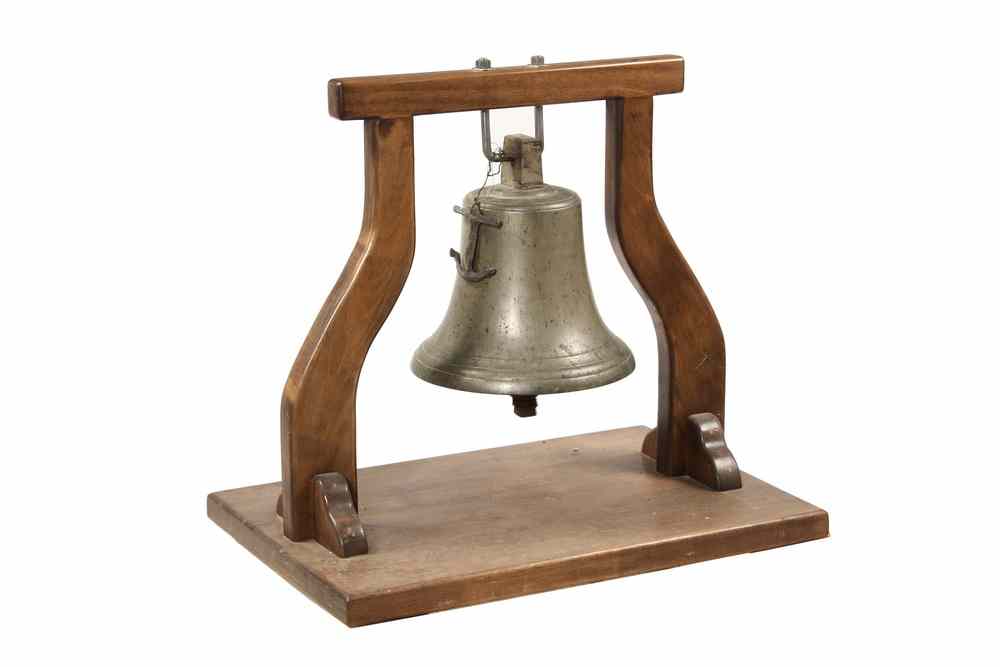 Appraisal: SHIP'S BELL - th c Ship's Bell on a contemporary