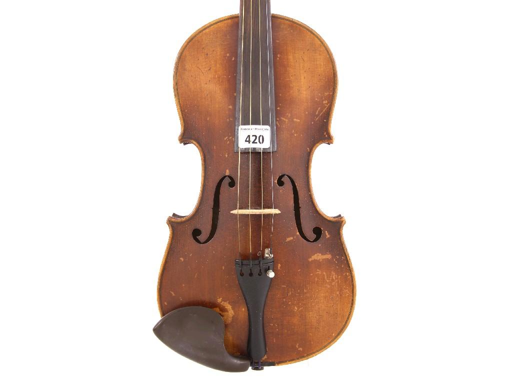 Appraisal: German violin circa cm