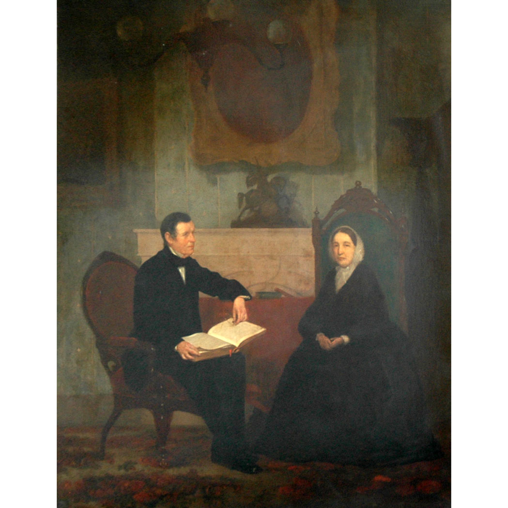 Appraisal: Attributed to Henry Sargent Couple in a Interior Remnants of