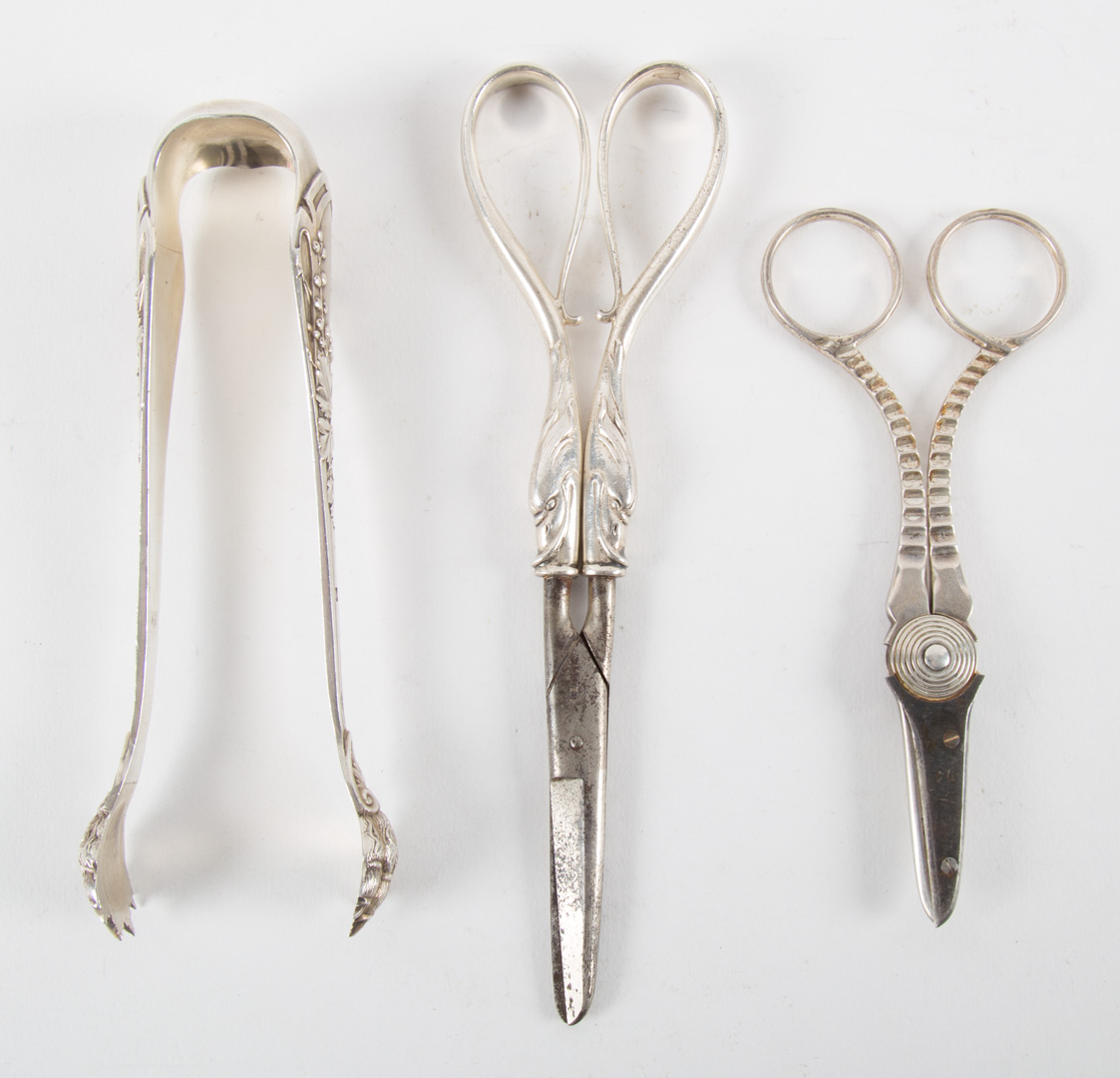 Appraisal: French silver sugar tongs J Granvigne Paris late th early