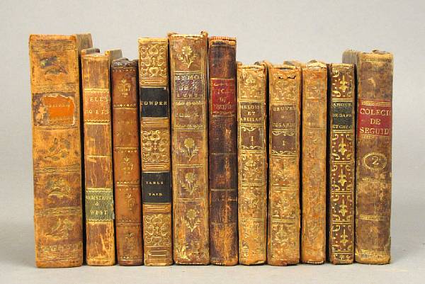 Appraisal: BINDINGS vols all smaller than vo incl Cowper William Table