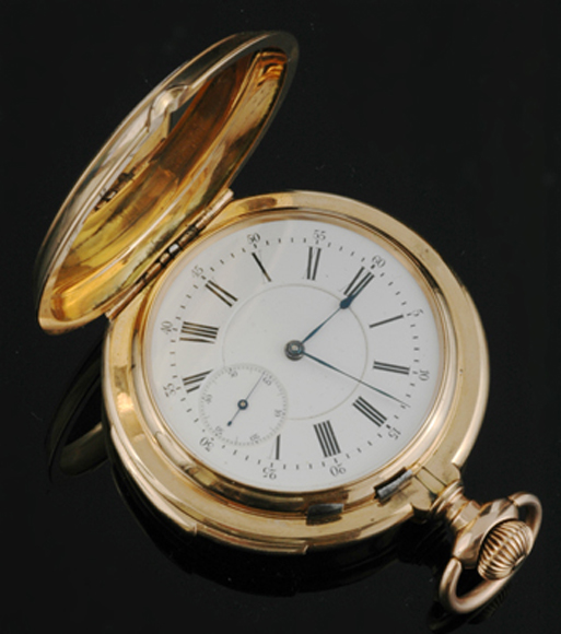 Appraisal: A Gents minute repeater pocketwatch Manual round white enamelled dial