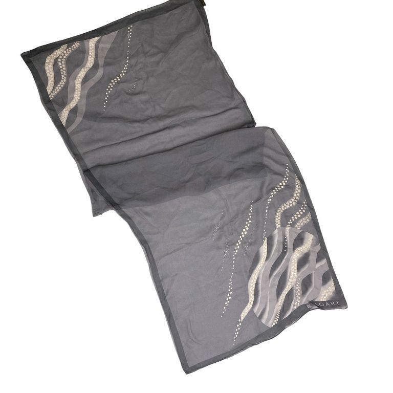 Appraisal: Bvlgari Stole Bvlgari Double Lined Sheer Stole Silk Dark Grey