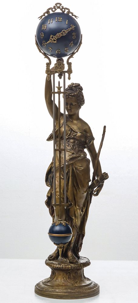 Appraisal: REPRODUCTION OF ANSONIA CLOCK CO DIANA BALL SWING The figure