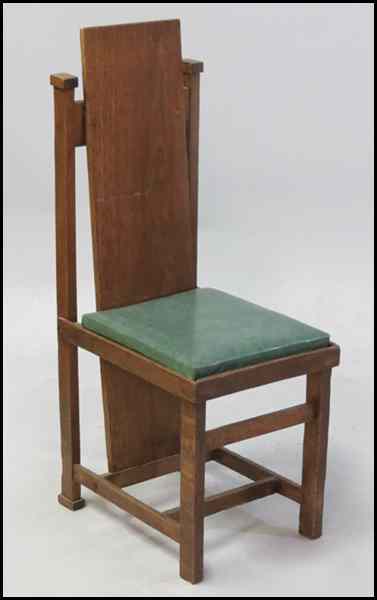 Appraisal: FRANK LLOYD WRIGHT SIDE CHAIR Condition Vinyl has a noticeable