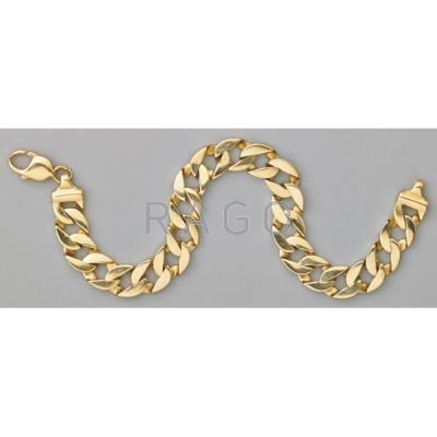 Appraisal: GENTLEMAN S K GOLD CURB LINK BRACELET Yellow gold with