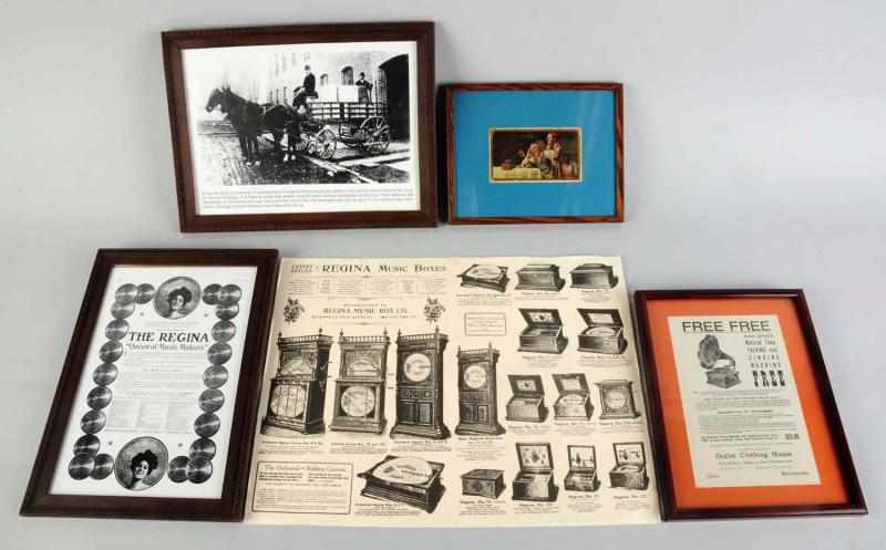 Appraisal: Lot of Regina Advertising Framed Ephemera Condition Excellent Size Largest