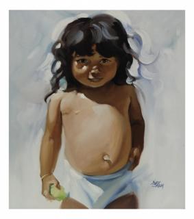 Appraisal: Lopez Baylon Portrait of a Child Lopez Baylon Argentina portrait