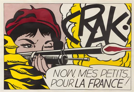 Appraisal: Sale Lot Roy Lichtenstein American - Crak color offset lithograph