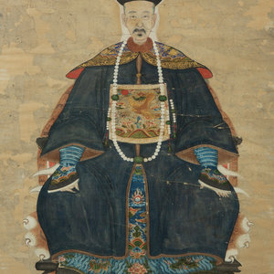 Appraisal: A Chinese Portrait of a Male Court Figure th Century