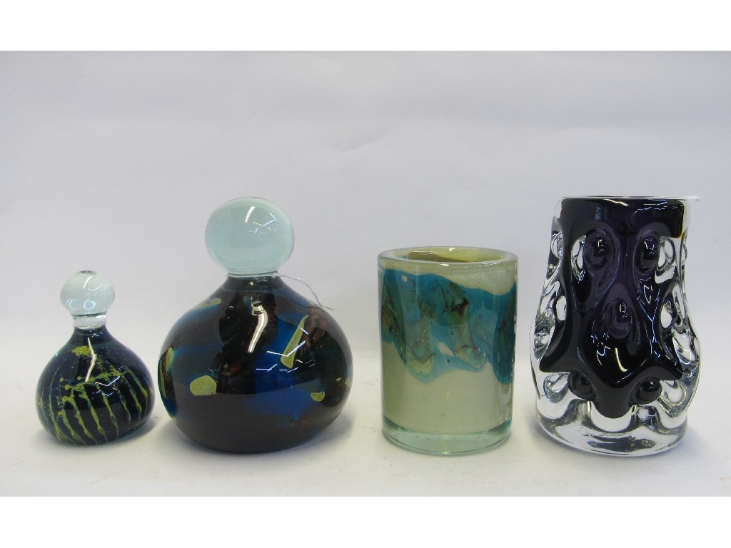 Appraisal: Liskeard glass vase Mdina vase and two paperweights