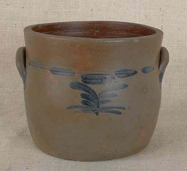 Appraisal: Pennsylvania stoneware crock th c impressed Gilson Co Reading Pa