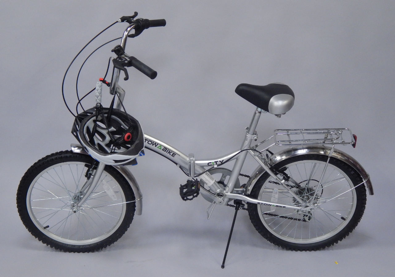 Appraisal: A Stow A Bike City folding bicycle with helmet