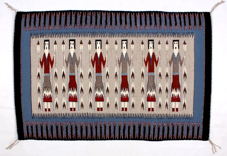 Appraisal: Navajo Native American Yei Fine Wool Rug For your consideration