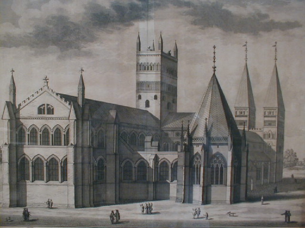 Appraisal: An early thC engraving of The Collegiate Church of Southwell