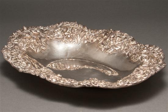 Appraisal: American repousse silver bread tray S Kirk Son Co Baltimore