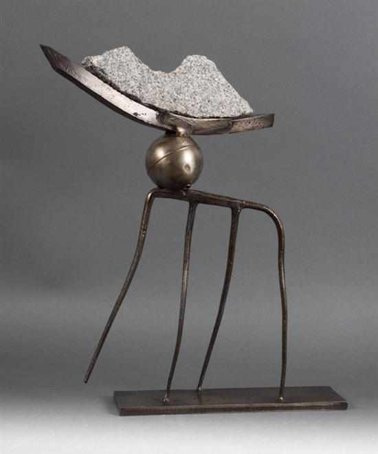 Appraisal: John Van Alstine American b ''Walking Vessel '' forged steel