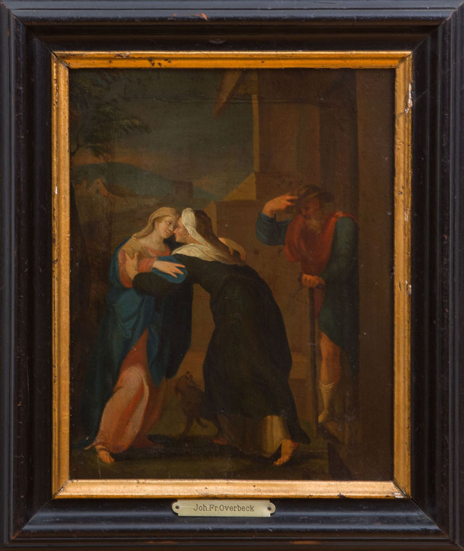 Appraisal: ATTRIBUTED TO JOHANN FRIEDRICH OVERBECK - THE EMBRACE Oil on