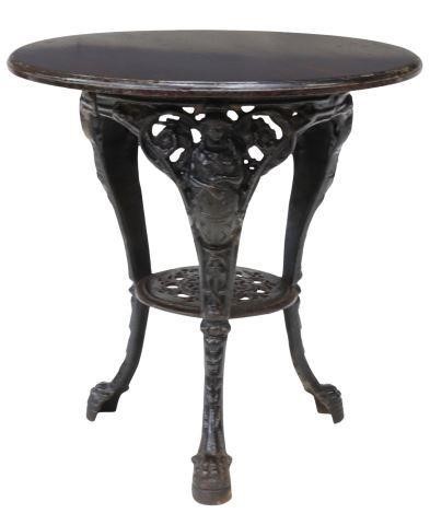 Appraisal: English cast iron pub table early th c having circular