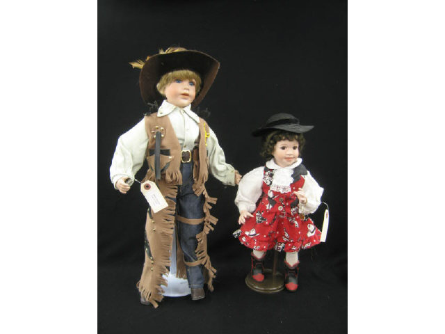 Appraisal: Cowboy Cowgirl Collector's Dolls