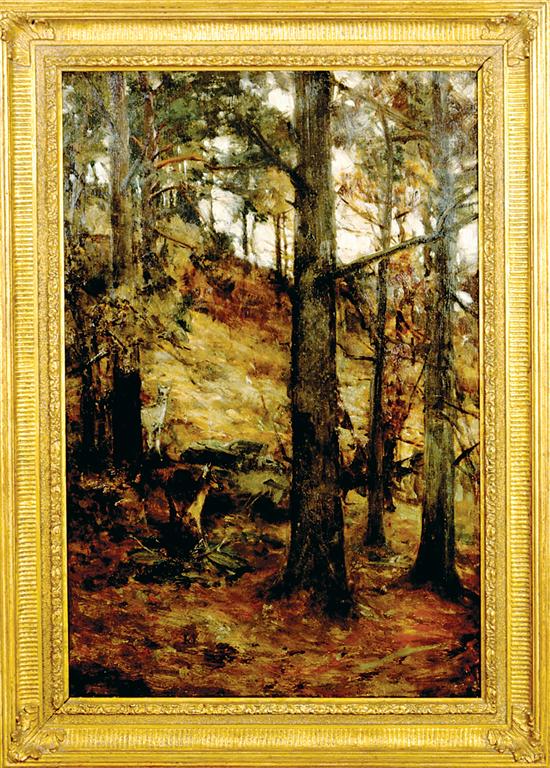 Appraisal: David Farquharson British - FOREST GLADE oil on canvas framed