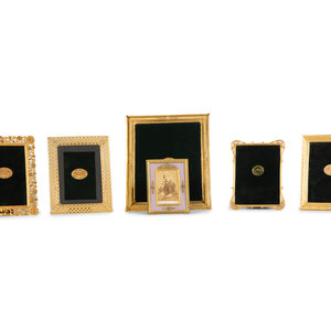 Appraisal: A Group of Six Gilt Metal Picture Frames th th