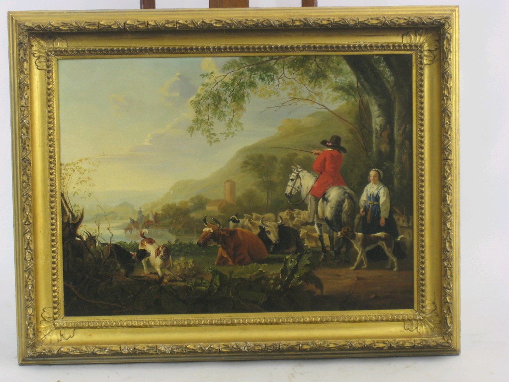 Appraisal: AFTER AELBERT CUYP - Drovers and Cattle by a River