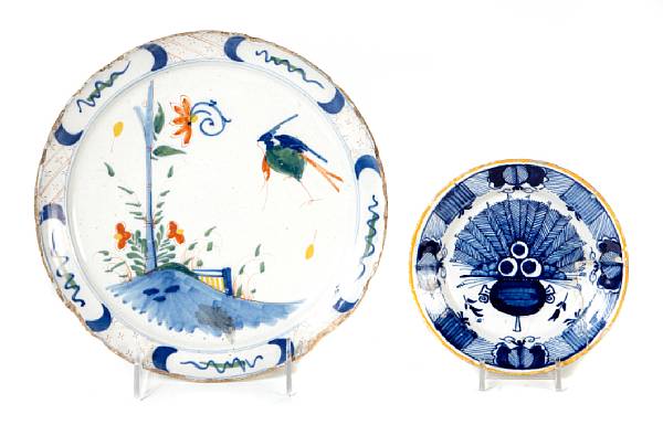 Appraisal: A group of seven Delft plates diameter of largest in