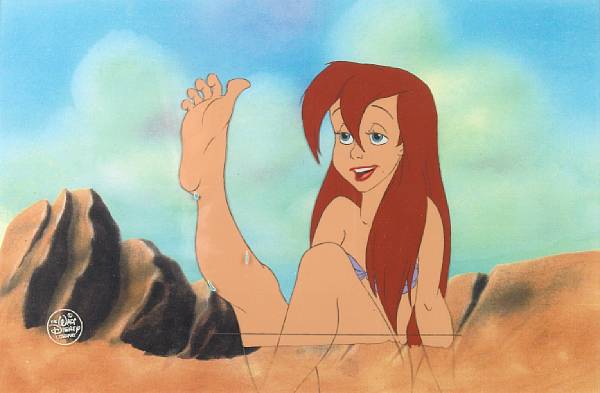 Appraisal: A Walt Disney celluloid from The Little Mermaid gouache on