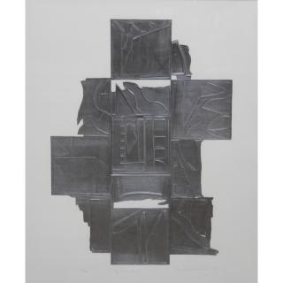 Appraisal: Louise Berliawsky Nevelson American - Lead intaglio relief print on