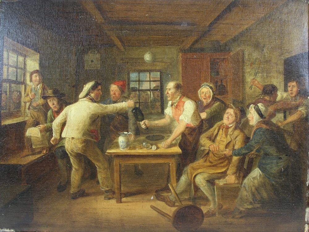 Appraisal: WILLIAM KIDD BRITISH - Oil on Panel Genre Scene Signed