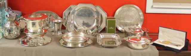 Appraisal: Large Lot of Vintage Silverplate Including Christofle Maillechort American and