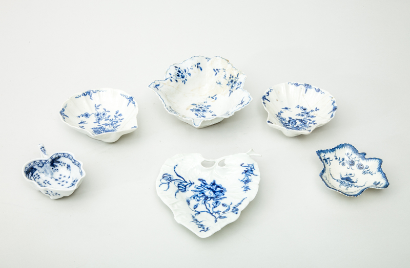 Appraisal: GROUP OF WORCESTER AND OTHER BLUE AND WHITE CERAMIC SERVING