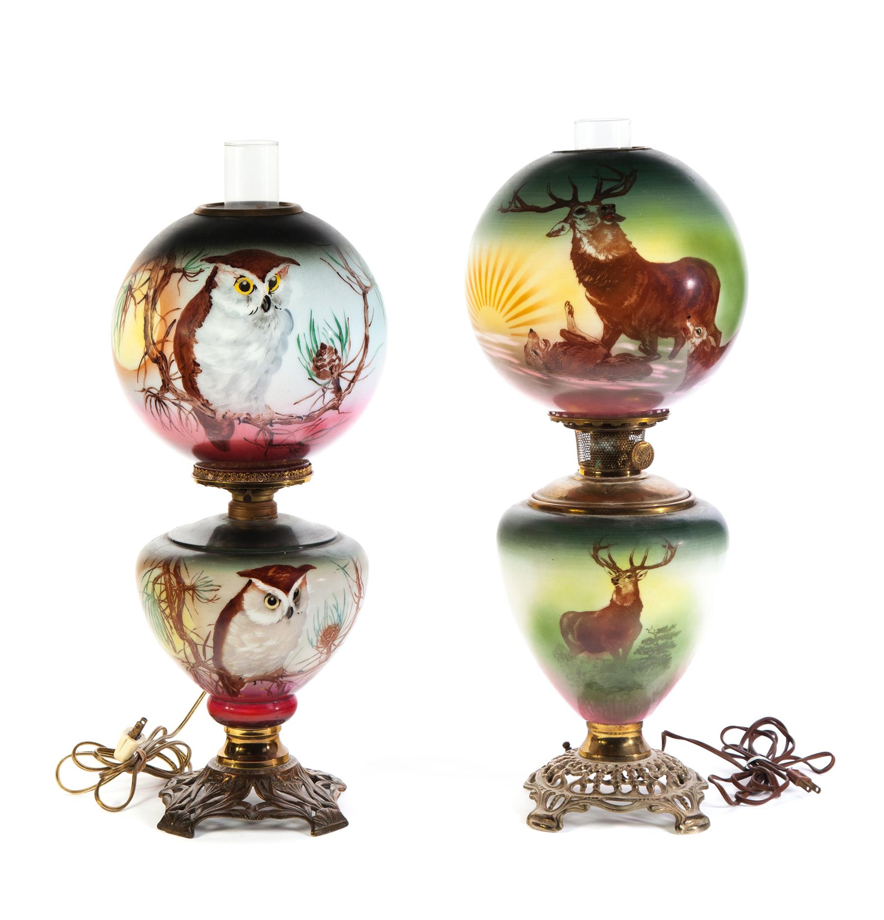 Appraisal: TWO GONE WITH THE WIND LAMPS American th quarter- th