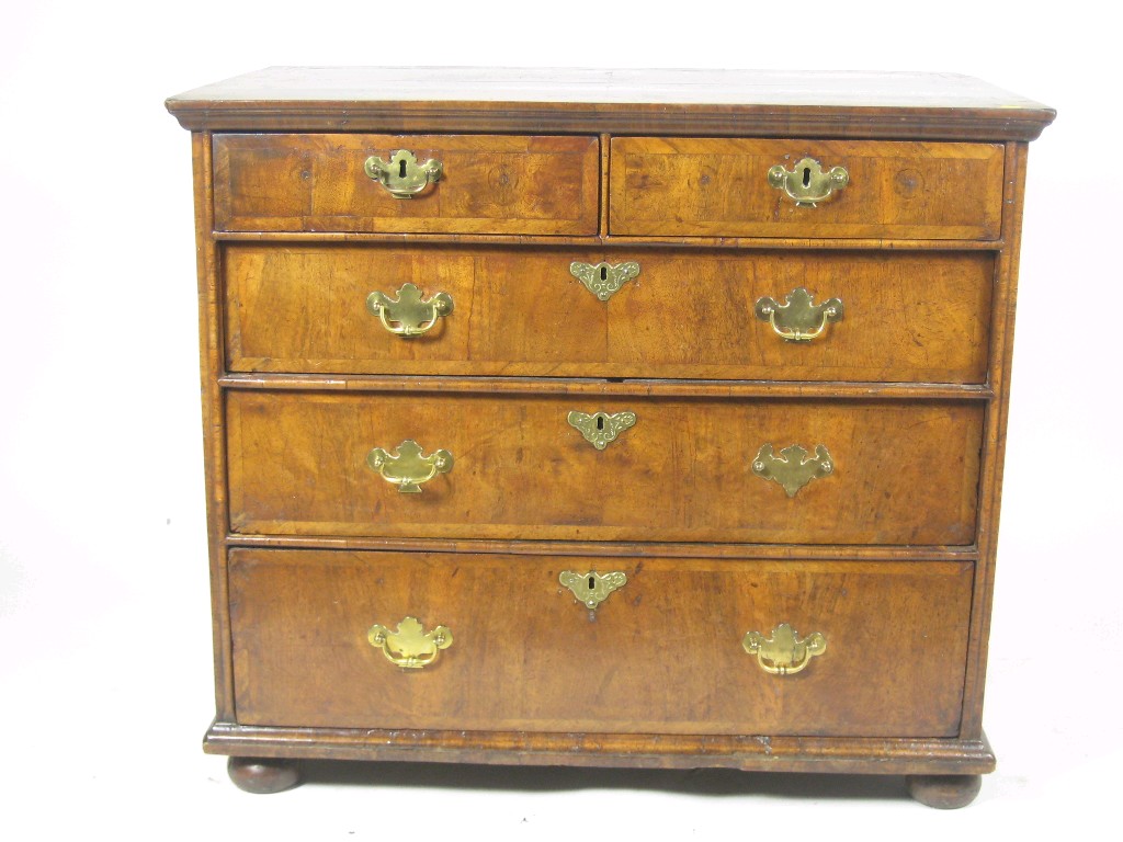 Appraisal: An early th Century walnut Chest of two short and