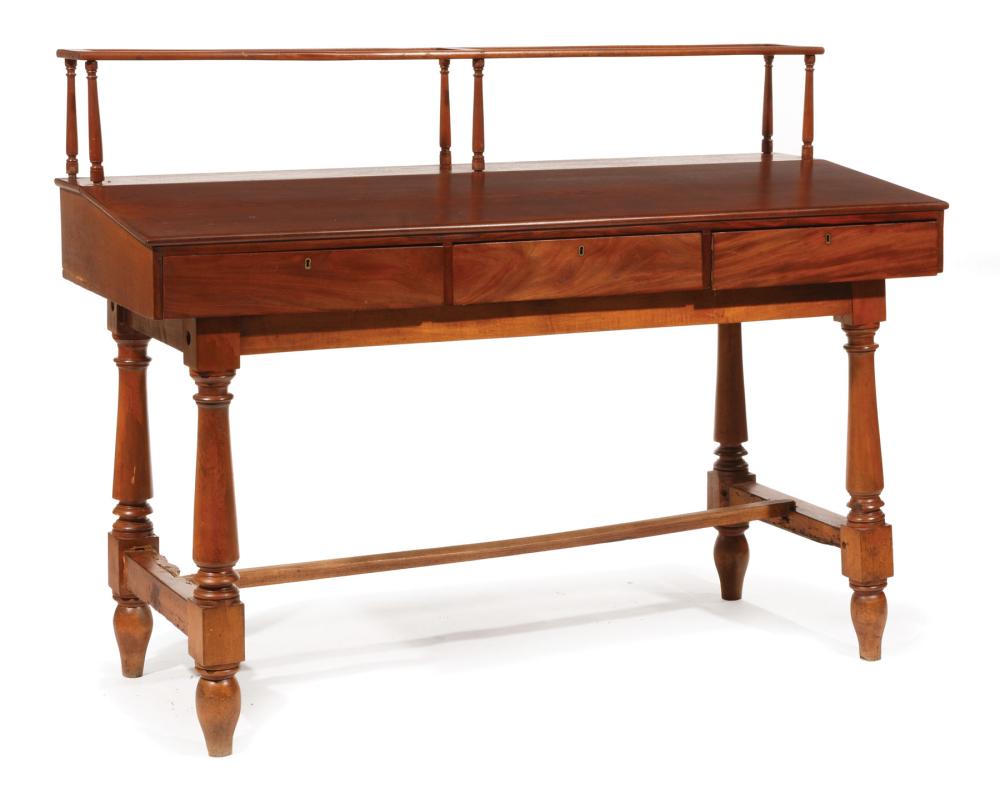 Appraisal: American Cherrywood Bookkeeper's Desk early th c frame raised on