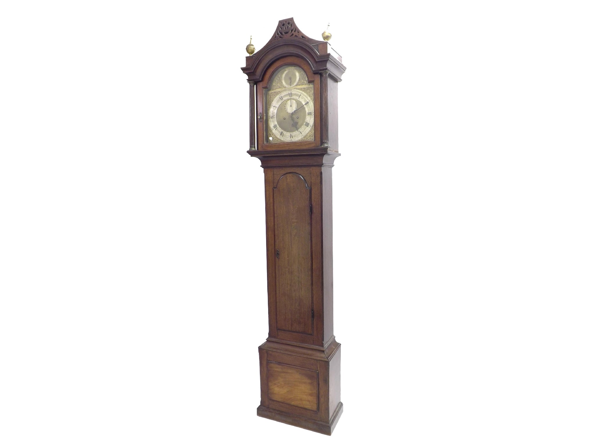 Appraisal: Oak eight day longcase clock with five pillar movement the