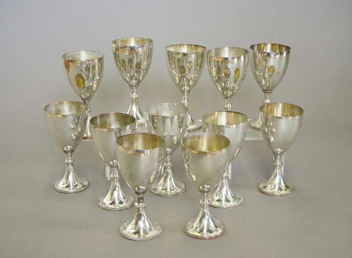 Appraisal: Rare Set of Twelve Sheffield-Plate Goblets third quarter th century