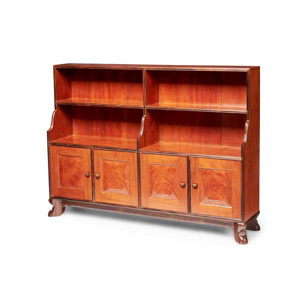 Appraisal: PETER WAALS - BOOKCASE CIRCA Cuban mahogany and Macassar ebony