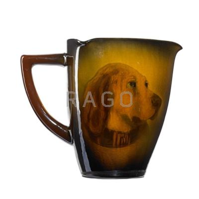 Appraisal: E T HURLEY ROOKWOOD Golden lab pitcher Condition Report