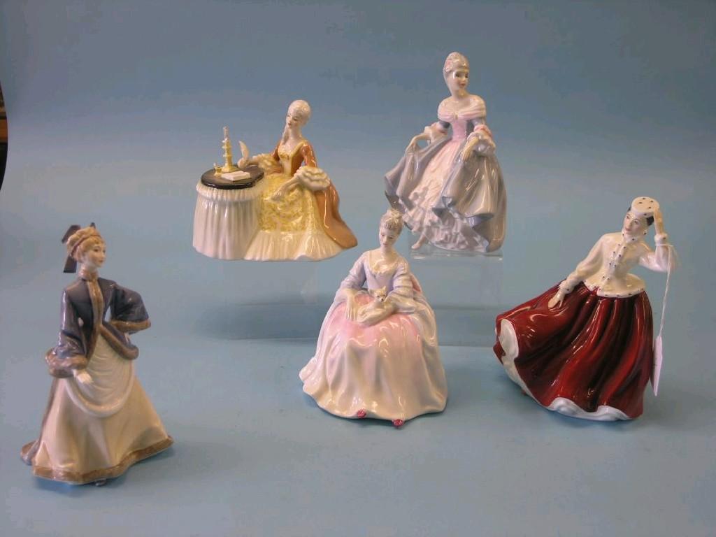 Appraisal: Four Royal Doulton bone china figures Meditation HN Charlotte HN