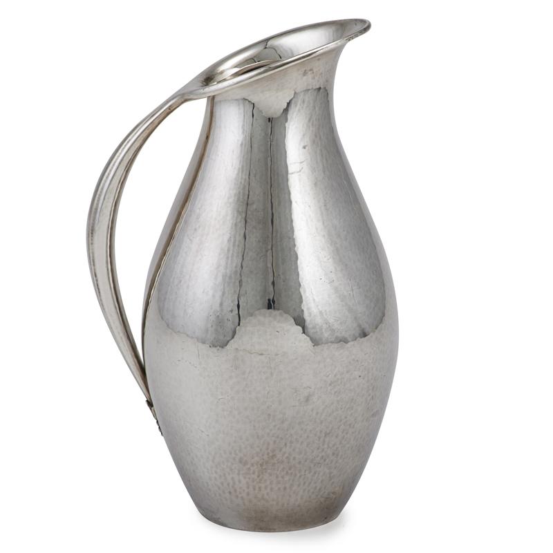 Appraisal: GEORG JENSEN JOHAN ROHDE STERLING PITCHER A Organic minimalist form