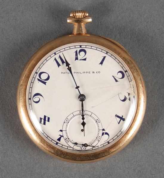 Appraisal: Patek Philippe Co K gold open-face gentleman's pocket watch movement