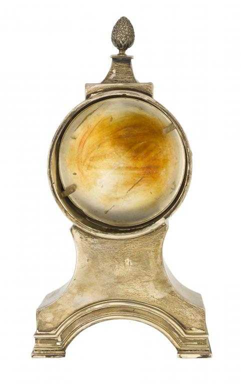 Appraisal: A GEORGE V CLOCKCASE of balloon form with pineapple finial